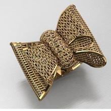 noeud de la bague bijoux mode style fleur nature l'anneau 3d print model - Mito3D