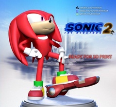 knuckles - sonic hedgehog 2 fanart character squirrel movies cute 3dprint statue figure 3dprinting animal game miniatures figurines 3d print model - Mito3D