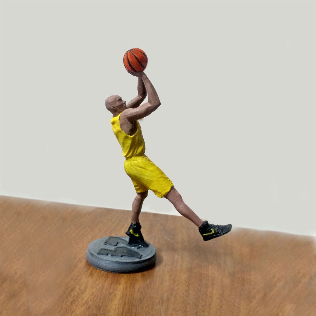 kobe bryant 3d impressão modelo in homem 3dexport basquetebol jogador esporte atleta nba bola celebridade famoso lakers losangeles eua 3D print model - Mito3D