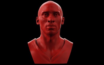 kobe bryant busto 3d impresión modelo in escultura 3dexport masculino humano estatua arte estrella celebridad baloncesto lakers allstar nba cabeza jordán semejanza personas retrato 3d print model - Mito3D