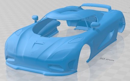 Koenigsegg Agera 2011 yazdırılabilir vücut araba yuva ölçülü Tamiya rc miniz hobi mikro 3D print model - Mito3D