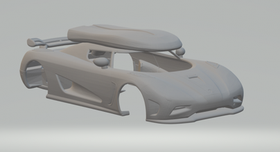 Koenigsegg agera versão 1 diecast hotwheels fenda slotcar slot car quente brinquedos carro 3dpirnt impressão imprimível 3d print model - Mito3D