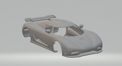 Koenigsegg agera version 2 moulé pression roues chaudes fente voiture slot chaud jouets 3dpirnt impression imprimable 3d print model - Mito3D
