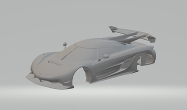 koenigsegg jesko 2020 espacio coche vehiculo 3d impresión modelo in vehículo 3dexport fundido presión ruedas calientes tragamonedas carrera superdeportivo súper ferrari slot car scx 3d print model - Mito3D