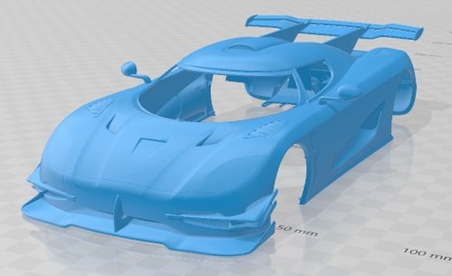 koenigsegg 1 2014 imprimível corpo carro 3d impressão modelo in automotivo 3dexport fenda escalextrico tamiya rc miniz passatempo micro diecast 3d print model - Mito3D
