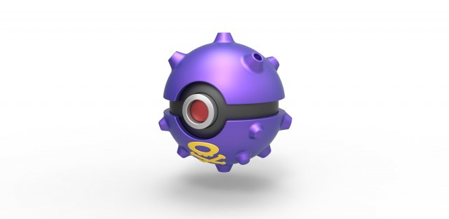 koffing esfera brinquedos brinquedo impressão imprimível 3D print model - Mito3D