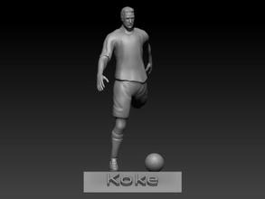 koke football footballer soccer soccerplayer atleticomadrid madrid spain 3dprint 3dprinted 3dprinting 3d print model - Mito3D