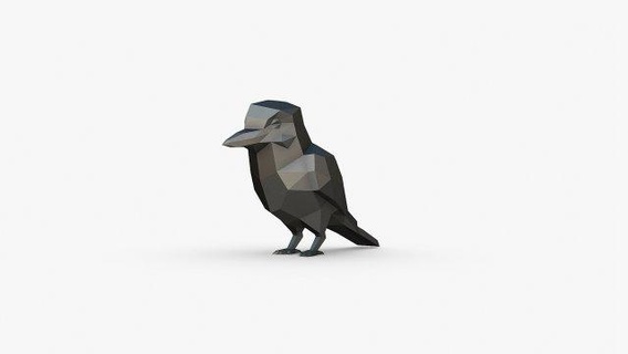 kookaburra hayvanlar Sanat hediye Yazdır düşük poli 3dprint hayvan dekor iç tasarım minyatürler heykel oyuncak karikatür çokgen Şirin 3d print model - Mito3D