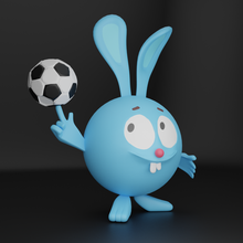 krash coniglio smeshariki 3d gratuito stampa modello in animali 3dexport miscelatore fbx stl cartone animato film giocattolo 3d print model - Mito3D