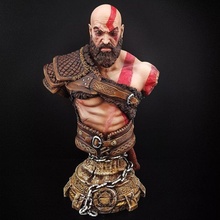 kratos buste imprimable 3d impression modèle in homme 3dexport dieu guerre godofwardkratos barbare figure sculpture jeux jouets bataille figurine action 3d print model - Mito3D