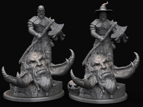 kratos baş of david 3d yazdır model in adam 3dexport savaş tanrısı tüccar tanrı savaşçı kabak cadılar bayramı balta mitoloji yaratık canavar trol patron 2018 i̇skandinav anatomi minyatürler 3d print model - Mito3D