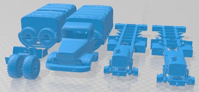 kraz 214 printable truck automotive slot scalextric tamiya rc miniz hobby micro 3D print model - Mito3D