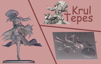 krul teppes assembly figurine owari no seraph 3d print model in woman 3dexport anime vampire 3d print model - Mito3D