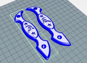 kubotan hammer und Sichel frei keychain Messing knuckles selbst Verteidigung Waffen yawara karambit 3d print model - Mito3D