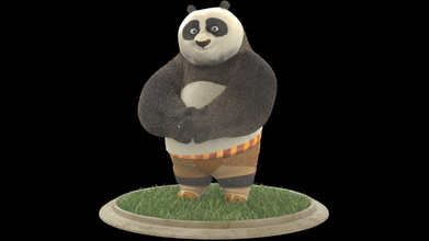 kung fu panda po 3d modelo in fantasía 3dexport oso pelaje personaje animal mamífero 3d print model - Mito3D