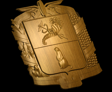 kupyansk coat of arms panneaux logos symbole art manteau bras Ukraine conception 3d print model - Mito3D