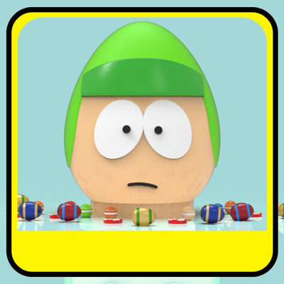 kyle broflovski piggy bank or easter egg 3d print model in toys 3dexport easteregg easter-eggs eggs pascua candy candybar candybox box container candies gift southpark 3d print model - Mito3D