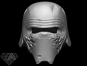 kylo ren custom helmet 3d print model kylo-ren mas airsoft cosplay warrior knight toy armor starwars invader trooper 3d print model - Mito3D