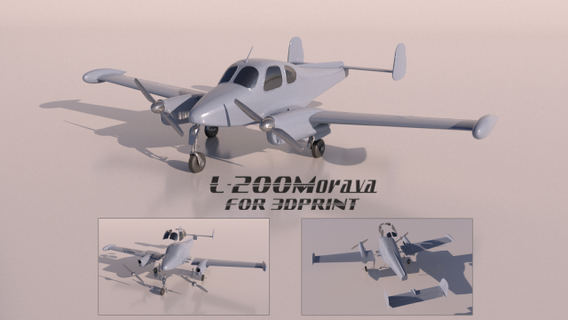 l 200 vissuto 3dprint veicolo aria aeromobili aereo stampabile 3dprinting models stl guerra aeroporto ala fabbrica 3d print model - Mito3D
