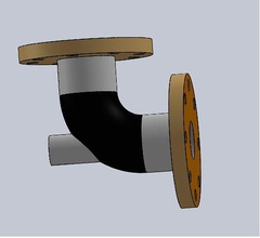 l-Form Rohr frei lshape 3dmodel drucken bereit 3d print model - Mito3D