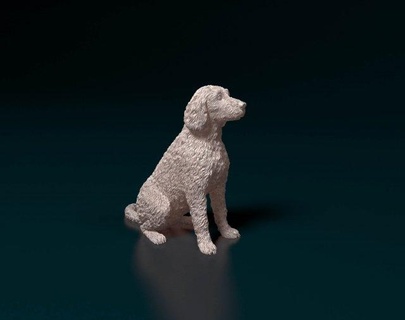 labradoodle 3d yazdır model in figürinler 3dexport labrador kaniş köpek hayvan stl obj heykelcik 3d print model - Mito3D