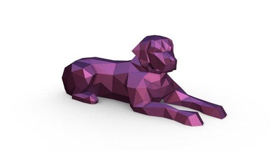 Labrador poli 3dprinted 3dprinting 3d Sanat hediye düşük 3dprint hayvan dekor iç minyatürler heykel oyuncak köpek memeli 3d print model - Mito3D
