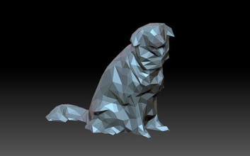 labrador dog dogs labradorpuppy lowpoly low-poly art polygonal 3d print model - Mito3D