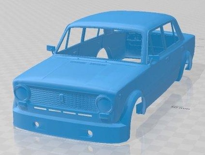 lada 2101 race printable body car 3d print model automotive slot scalextric tamiya rc miniz hobby micro 3d print model - Mito3D