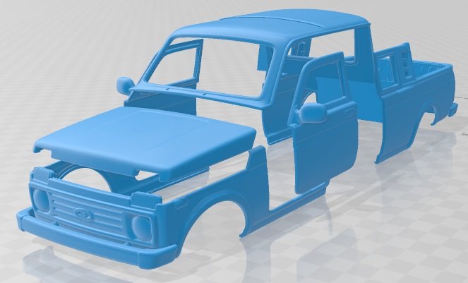 lada niva pickup 2015 printable body car 3d print model in automotive 3dexport slot scalextric tamiya rc miniz hobby micro crawler 3D print model - Mito3D