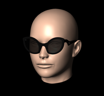 Dames lunettes soleil sauvage chat model2 nuances 3d print model - Mito3D