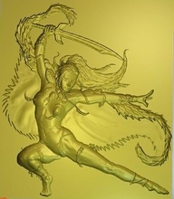 dama capa leyendas mujer niña fantasía ángel artcam modelo cnc 3d print model - Mito3D