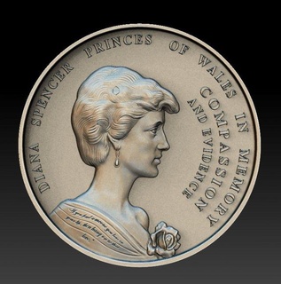 senhora diana Spencer Princesa 3d moedas Distintivos 3dprint medalhão escultura arte 3d print model - Mito3D