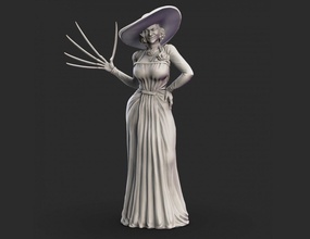 hanım dimitrescu 3d yazdır model in kadın 3dexport biyo elbise kız kickstarter anne vampir zombi uzun boylu mars kötü basılı yerleşik patreon satürn takıntı tehlike elegoo 3d print model - Mito3D