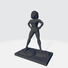 dama fuerte pintable figura 3d impresión modelo in mujer 3dexport hembra female figure cifras 3d print model - Mito3D