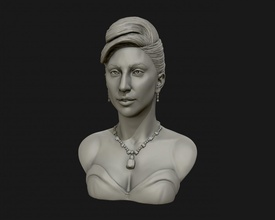 signora gaga scultura pronto to stampa 3d modello in 3dexport arte statua ritratto figura sculture fallimento lady 3d print model - Mito3D