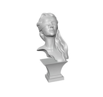 senhora deusa sorte olhos vendados escultura esculpir Deus olímpico Olympus arte Projeto homem casa estudar animacampânia dobras cegas 3d print model - Mito3D