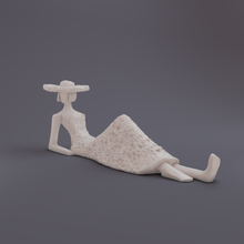 dama vacaciones interior moderno diseño mujer niña Arte miniatura figurilla 3d print model - Mito3D