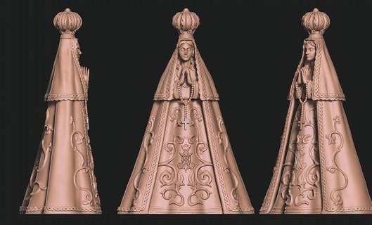 Hanım vadi Virgen del valle cnc heykel geleneksel maneviyat zarif şekil Antik klasik kutsal dekorasyon fikir takı kadın taş Odun metal yönlendirici öğütme Sanat heykeller 3d print model - Mito3D