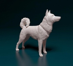 laika siberian dog animal printready printable stl obj 3d print model - Mito3D