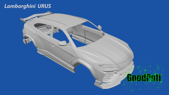 lamborghini urus settore automobilistico c4d 3ds stl fbx obj 3d modello Stampa gioco macchina giocattoli 3d print model - Mito3D