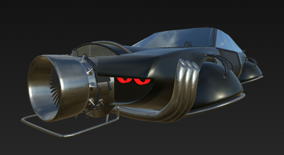 lamborghini jaramacyberpunk 3d modèle in concept 3dexport noir hovercar fly version turbine 3d print model - Mito3D