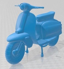 lambretta jet 200 printable motorbike hobby micro scale bike motorcycle moto 3d print model - Mito3D