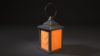 lámpara de halloween la vela luz diseño llama linterna 3d impresión artículos del hogar art retro 3d print model - Mito3D