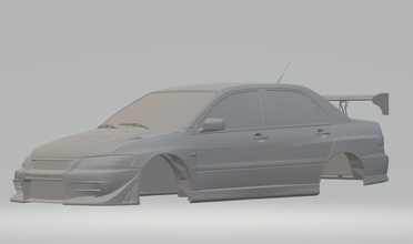 lancier evo vite furieux 3d impression modèle in véhicule 3dexport voiture fente moulé pression roues chaudes mitsubishi 3d print model - Mito3D