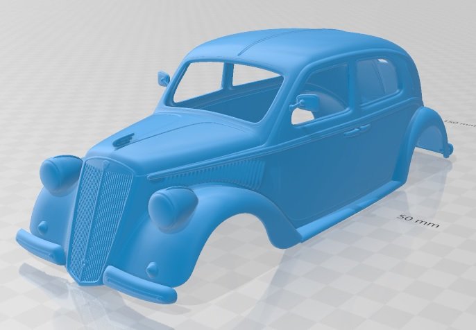 lancia ardea 1939 yazdırılabilir vücut araba 3d yazdır model in otomotiv 3dexport yuva ölçülü tamiya rc miniz hobi mikro 3D print model - Mito3D