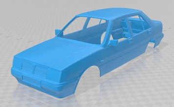 lancia prisma imprimable corps voiture 3d impression modèle in automobile 3dexport fente scalextric tamiya rc 1 10 24 32 3d print model - Mito3D