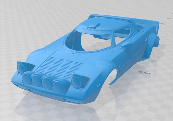 lancia stratos 1972 yazdırılabilir vücut araba 3d yazdır model in otomotiv 3dexport yuva ölçülü tamiya rc miniz hobi mikro 3D print model - Mito3D