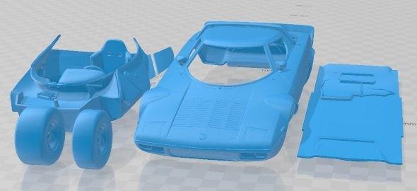 lancia stratos gr 4 stampabile macchina settore automobilistico fessura scalextric tamiya rc miniz passatempo micro 3d print model - Mito3D