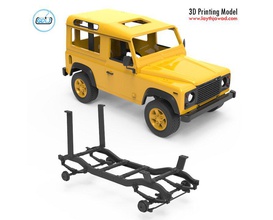 land rover defender vehicle car automobile truck rc off-road cabin chassis wheels 3d print model - Mito3D