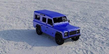 land rover verteidiger 110 3d modell wagen 3dexport landrover autos lkw suv offroad 4x4 mixer blau rad konzept 3d print model - Mito3D